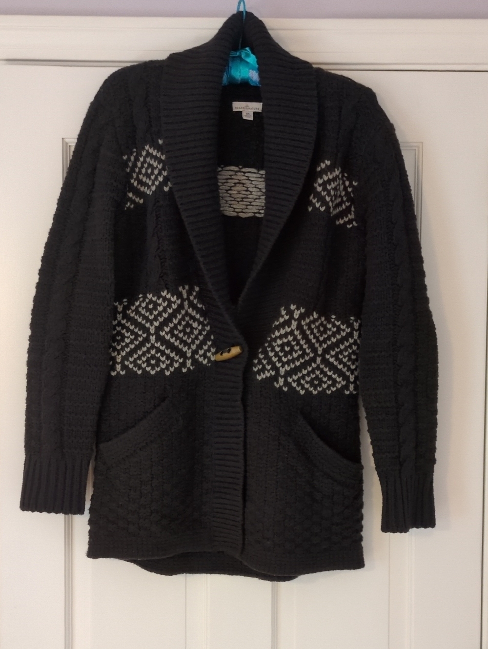 L. L. Bean Signature Series Cardigan Sweater. - Picture 2 of 5